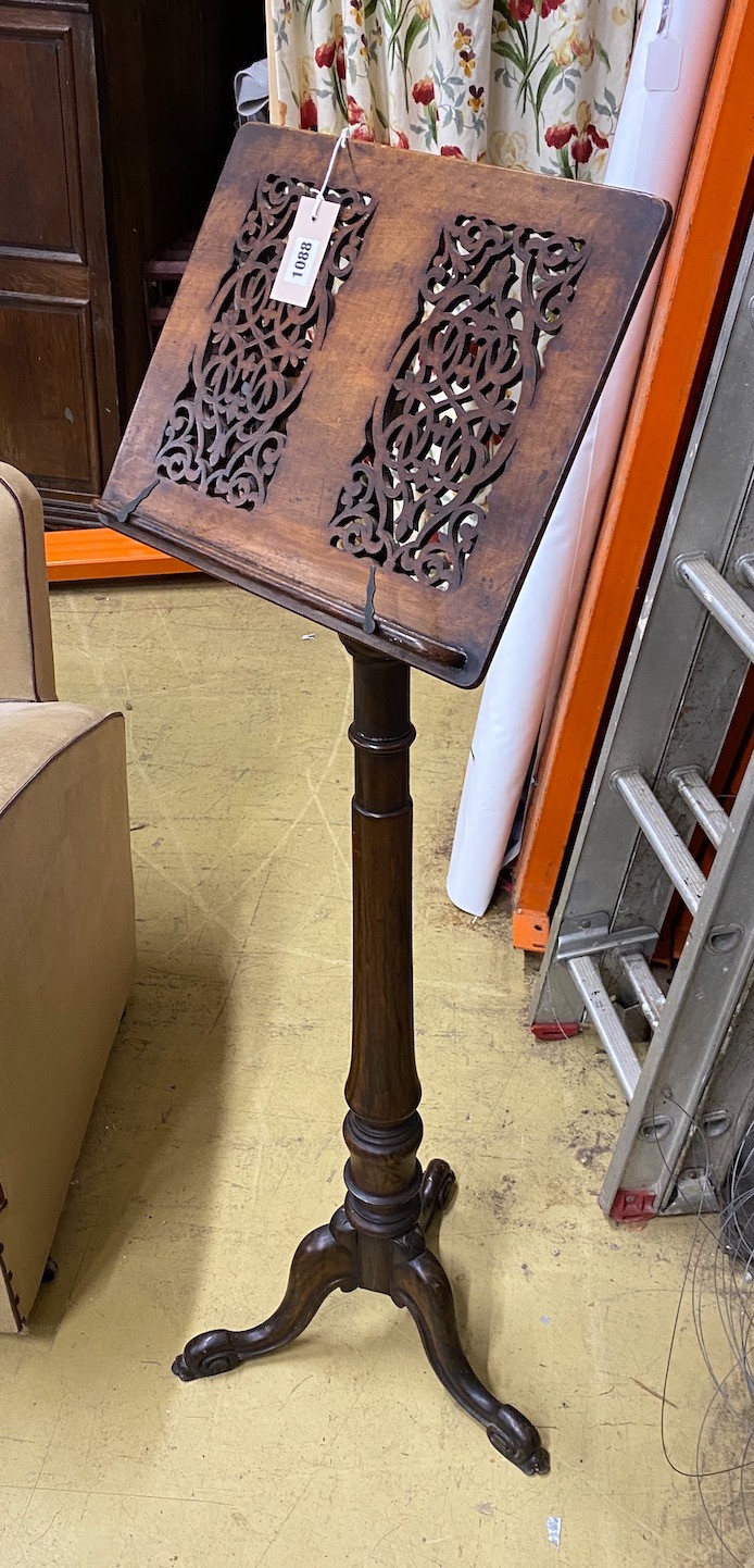 A 19th century French simulated rosewood music stand